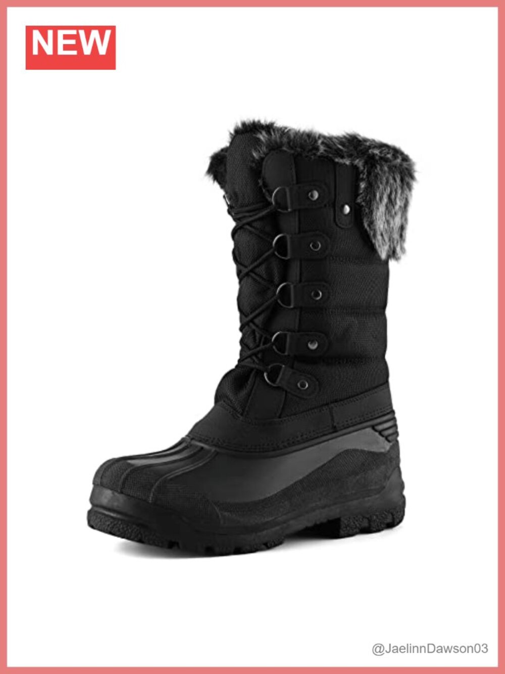 Women's Snow Boots Waterproof Mid-Calf Winter Fur Lined